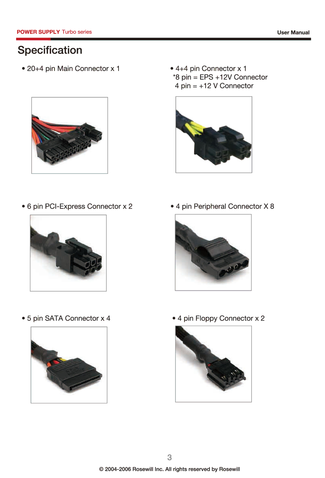 Rosewill Power Supply manual 