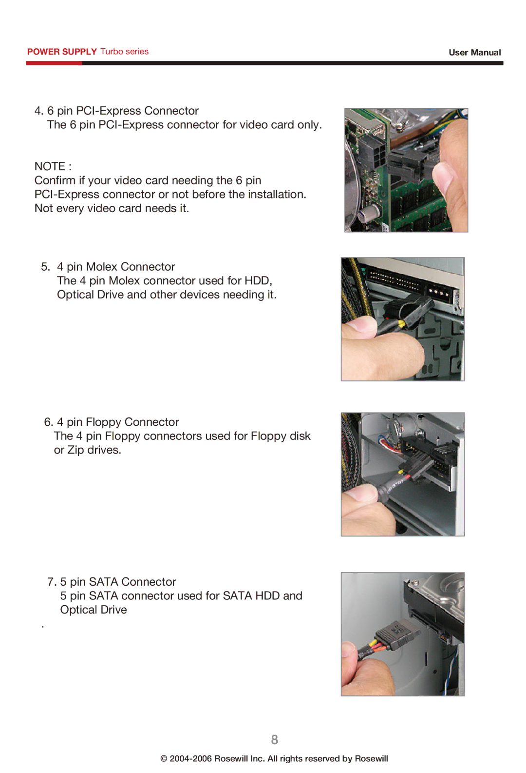 Rosewill manual Power Supply Turbo series 