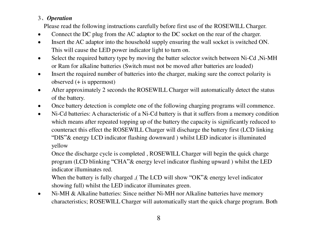 Rosewill R-BC-01 user manual 、Operation 