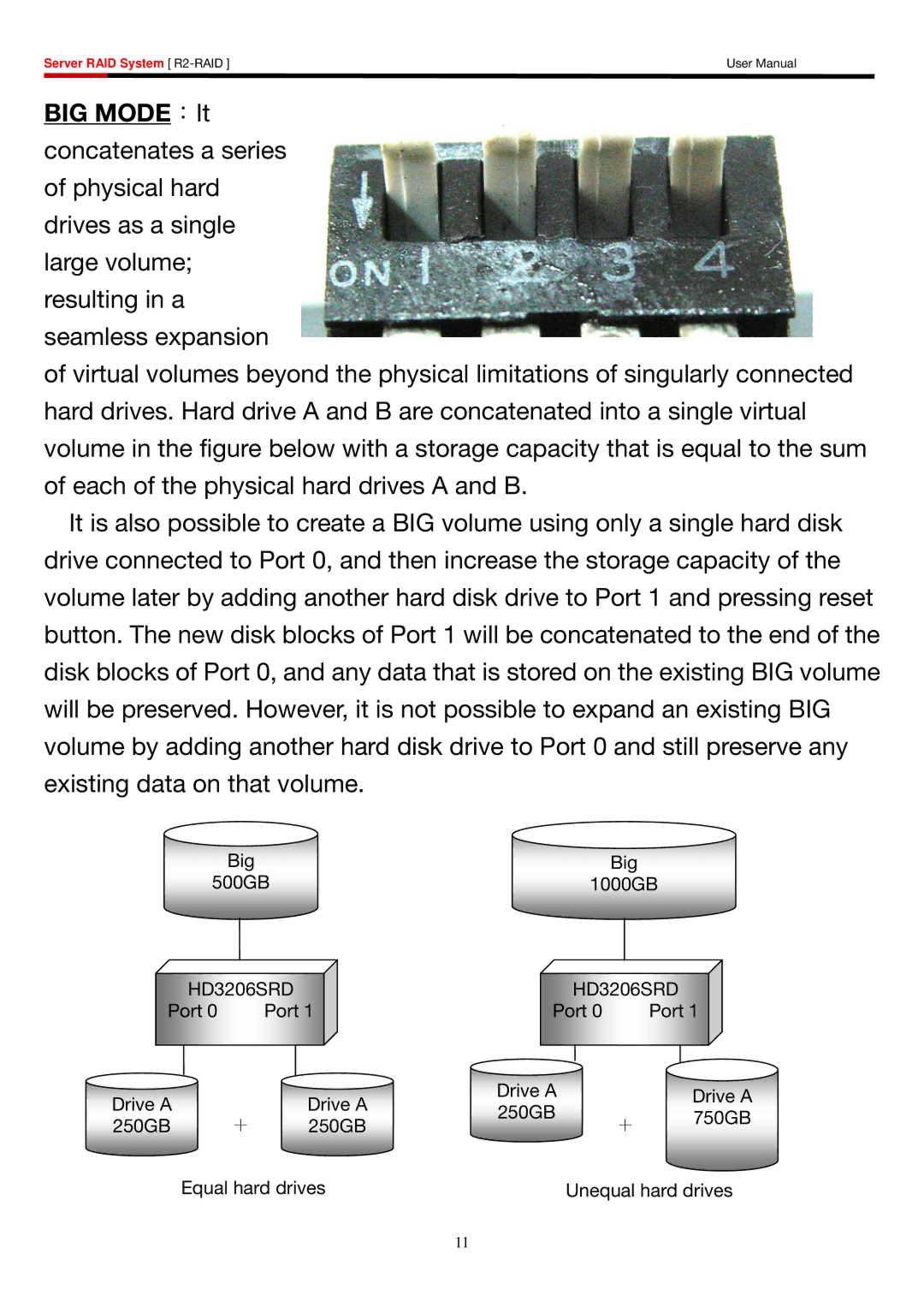 Rosewill R2-RAID user manual Big 500GB 