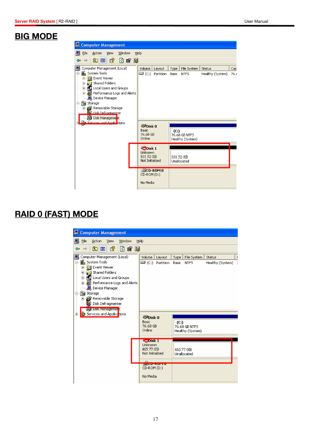 Rosewill R2-RAID user manual BIG Mode RAID 0 Fast Mode 