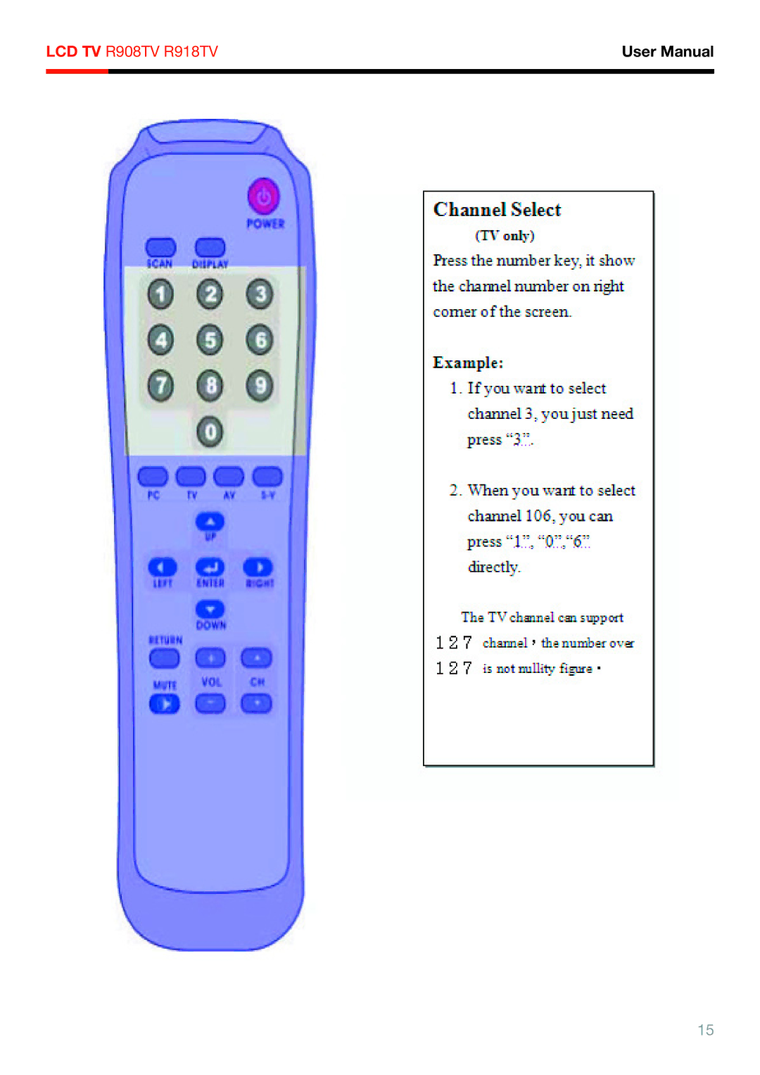 Rosewill user manual LCD TV R908TV R918TV 