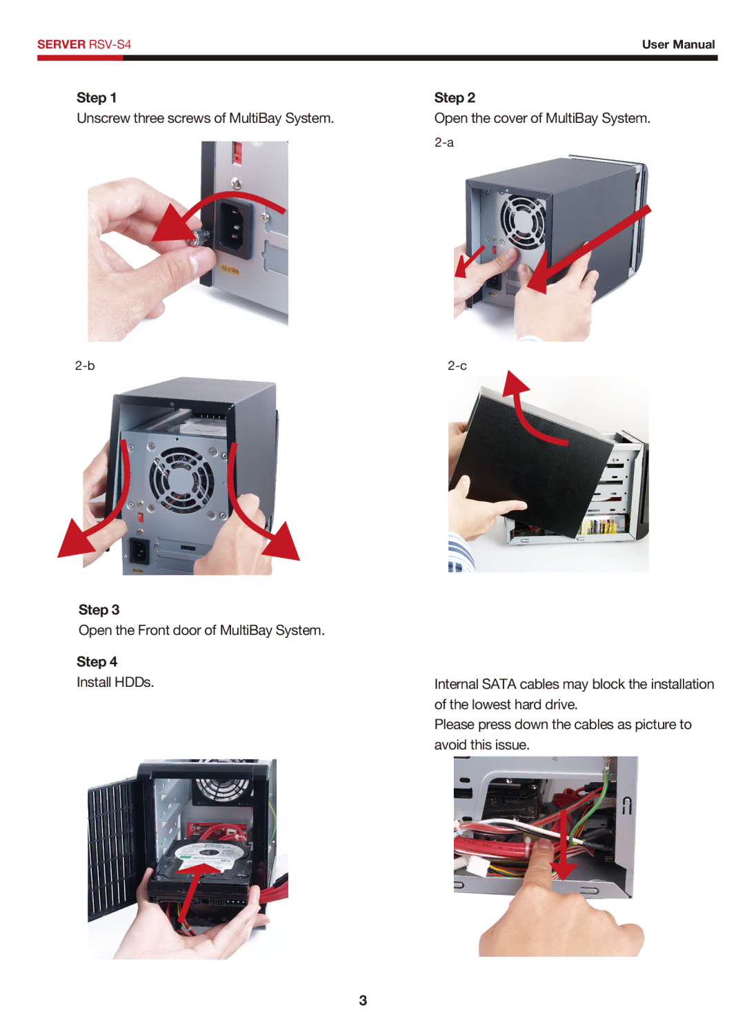 Rosewill RC-213, RSV-S4 user manual Step 