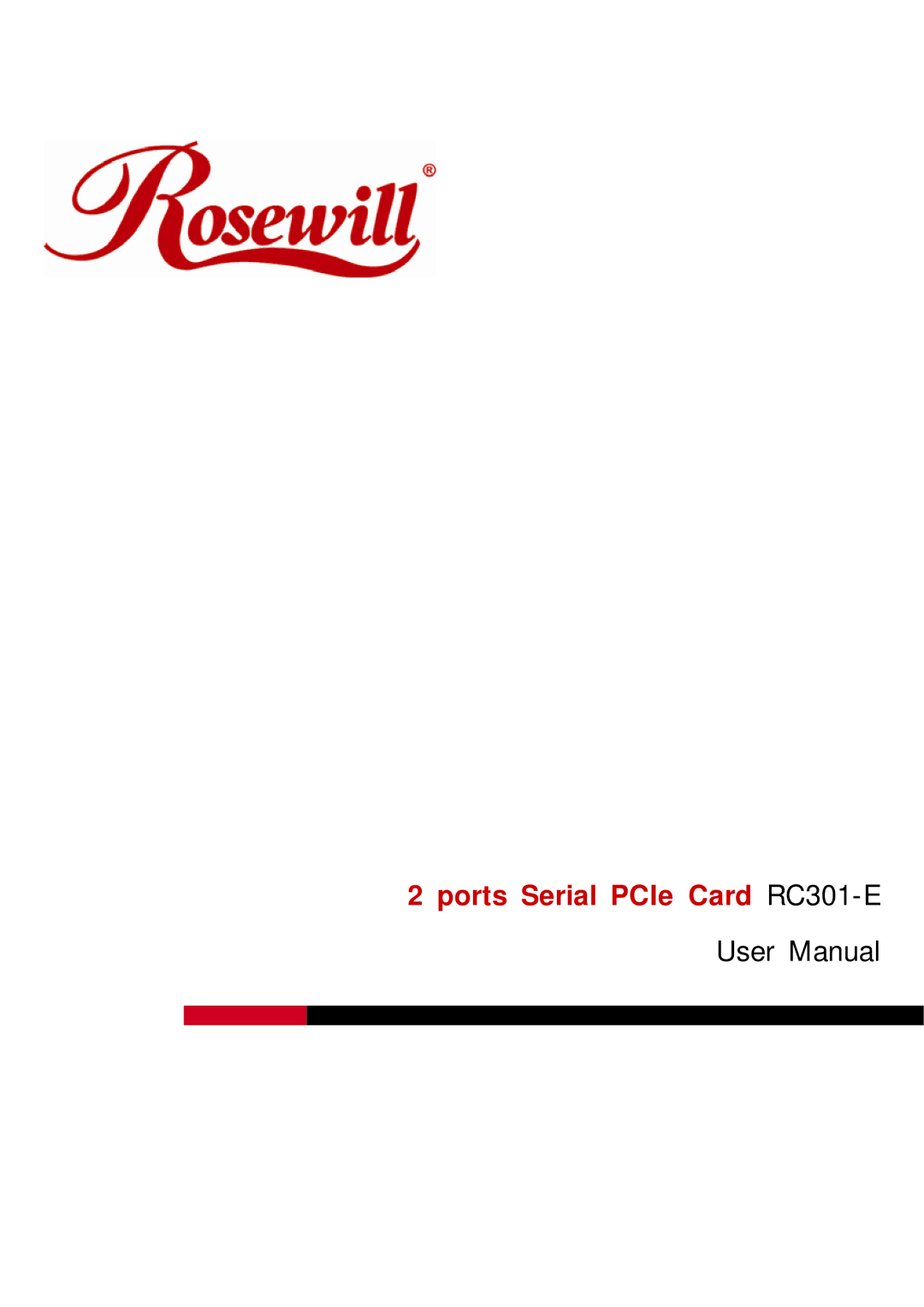 Rosewill RC-301E user manual 