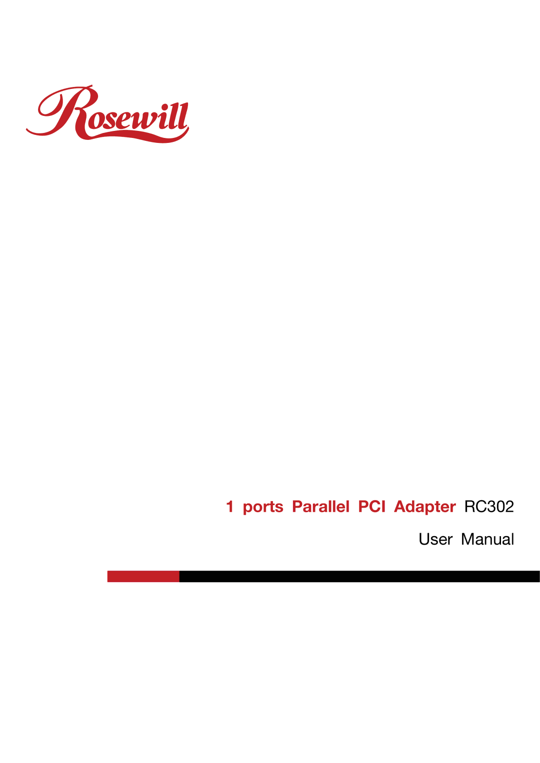 Rosewill RC-302 user manual Ports Parallel PCI Adapter RC302 