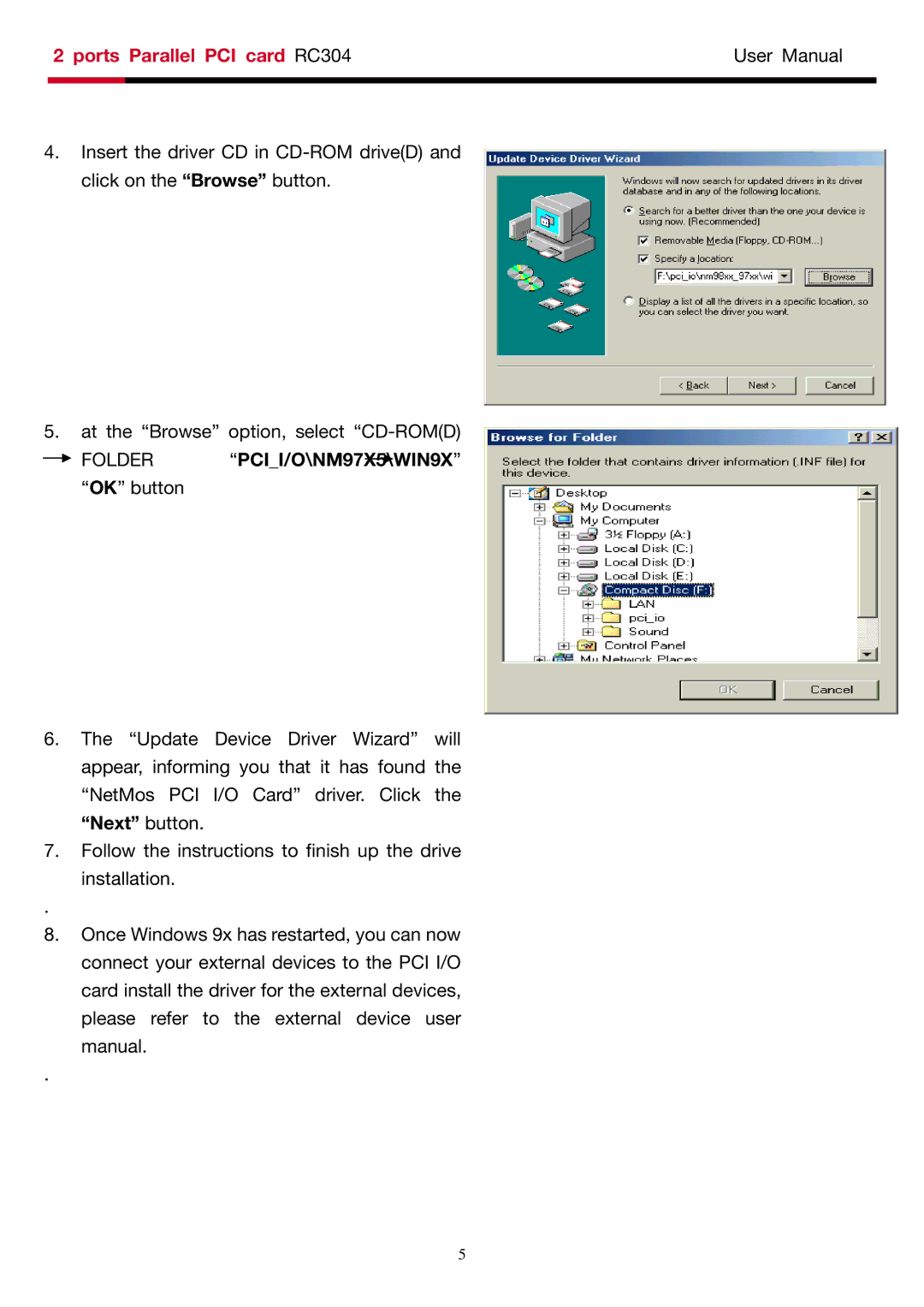 Rosewill RC-304 user manual Ports Parallel PCI card RC304 