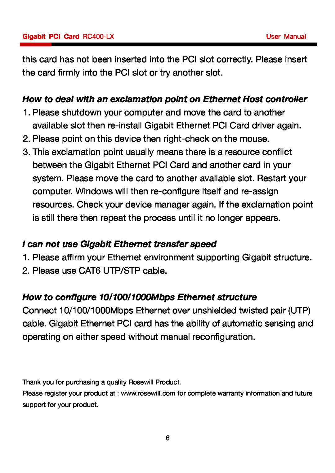 Rosewill RC-400 user manual How to deal with an exclamation point on Ethernet Host controller 