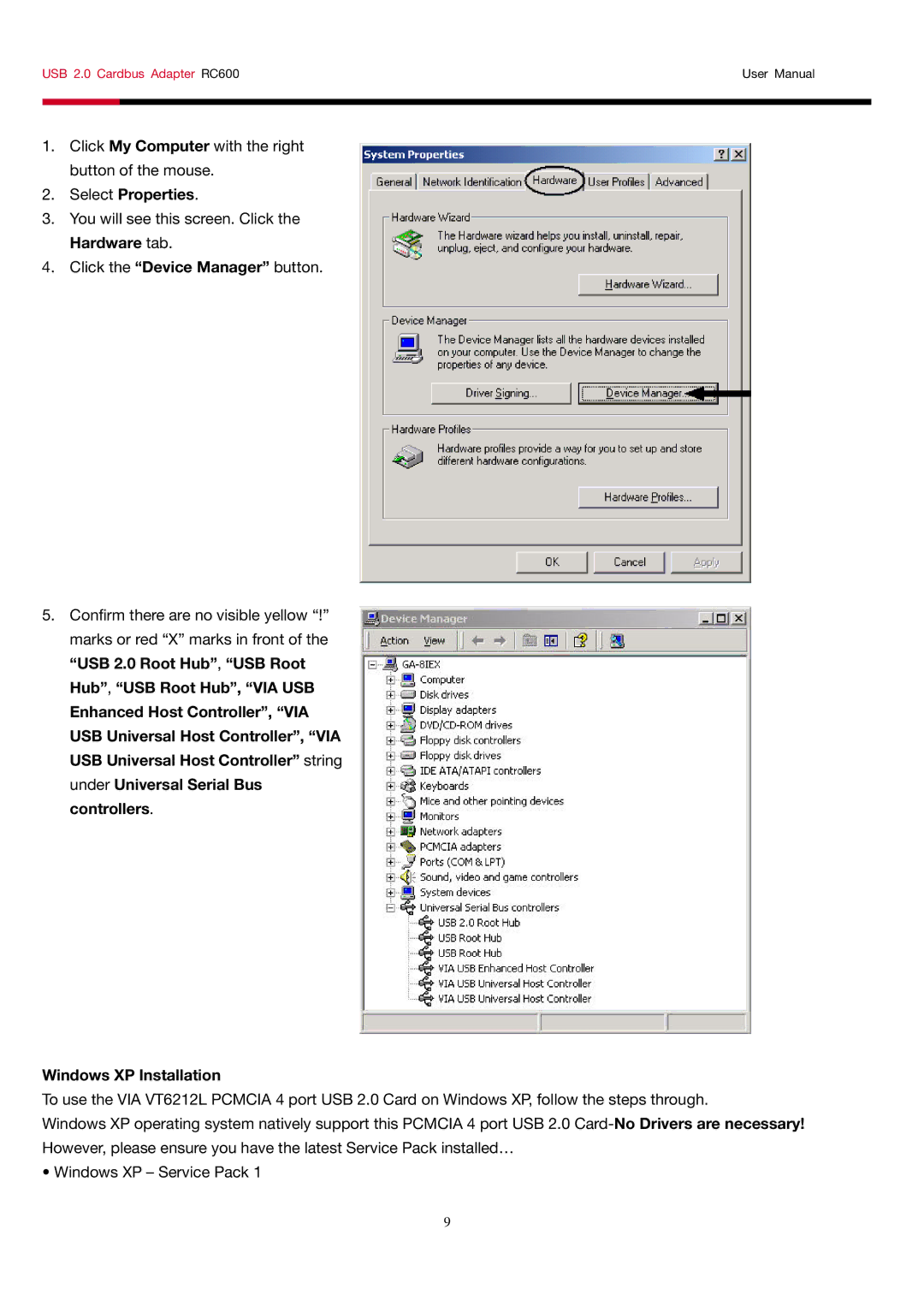 Rosewill RC-600 user manual Select Properties 