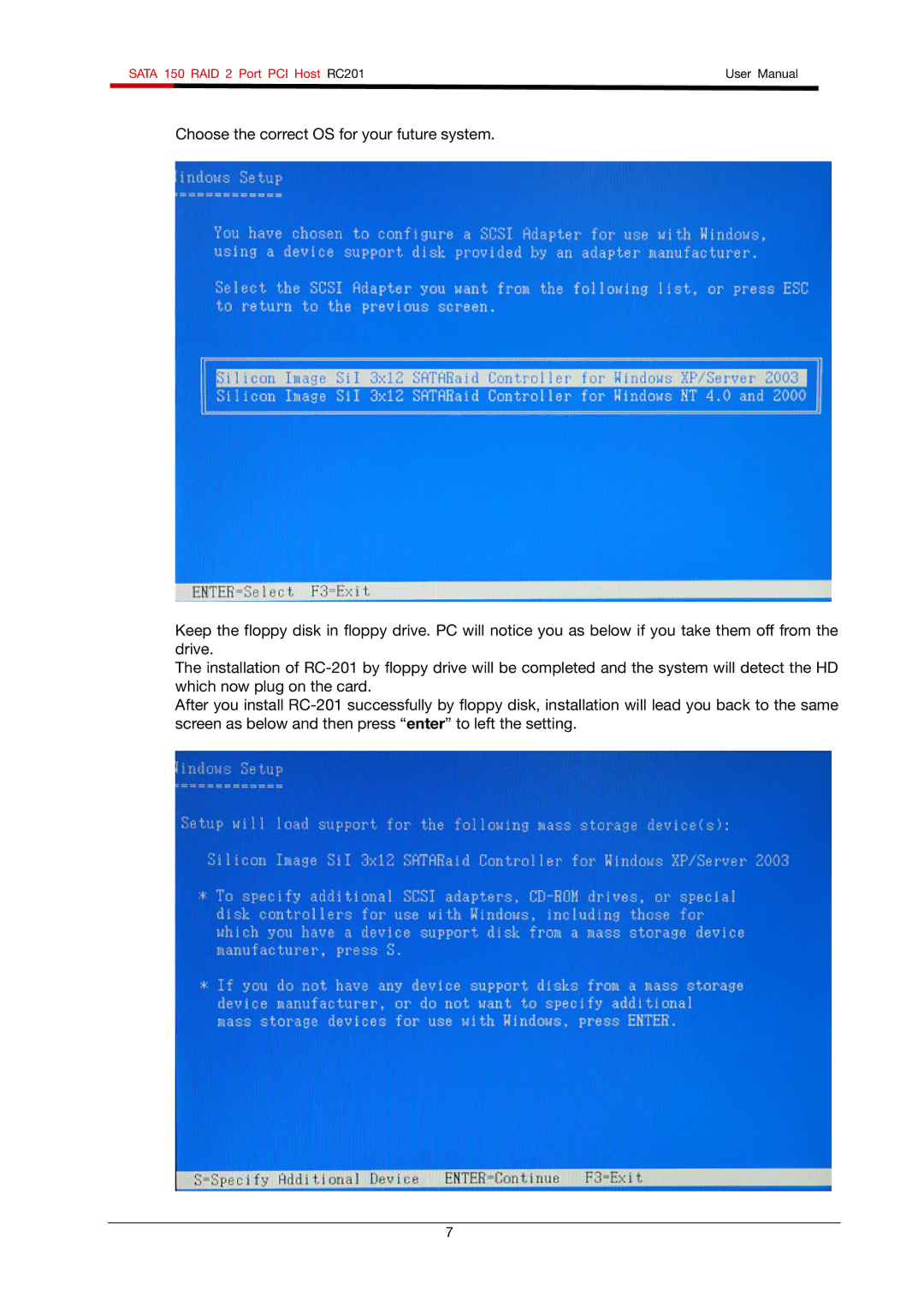 Rosewill user manual Sata 150 RAID 2 Port PCI Host RC201 