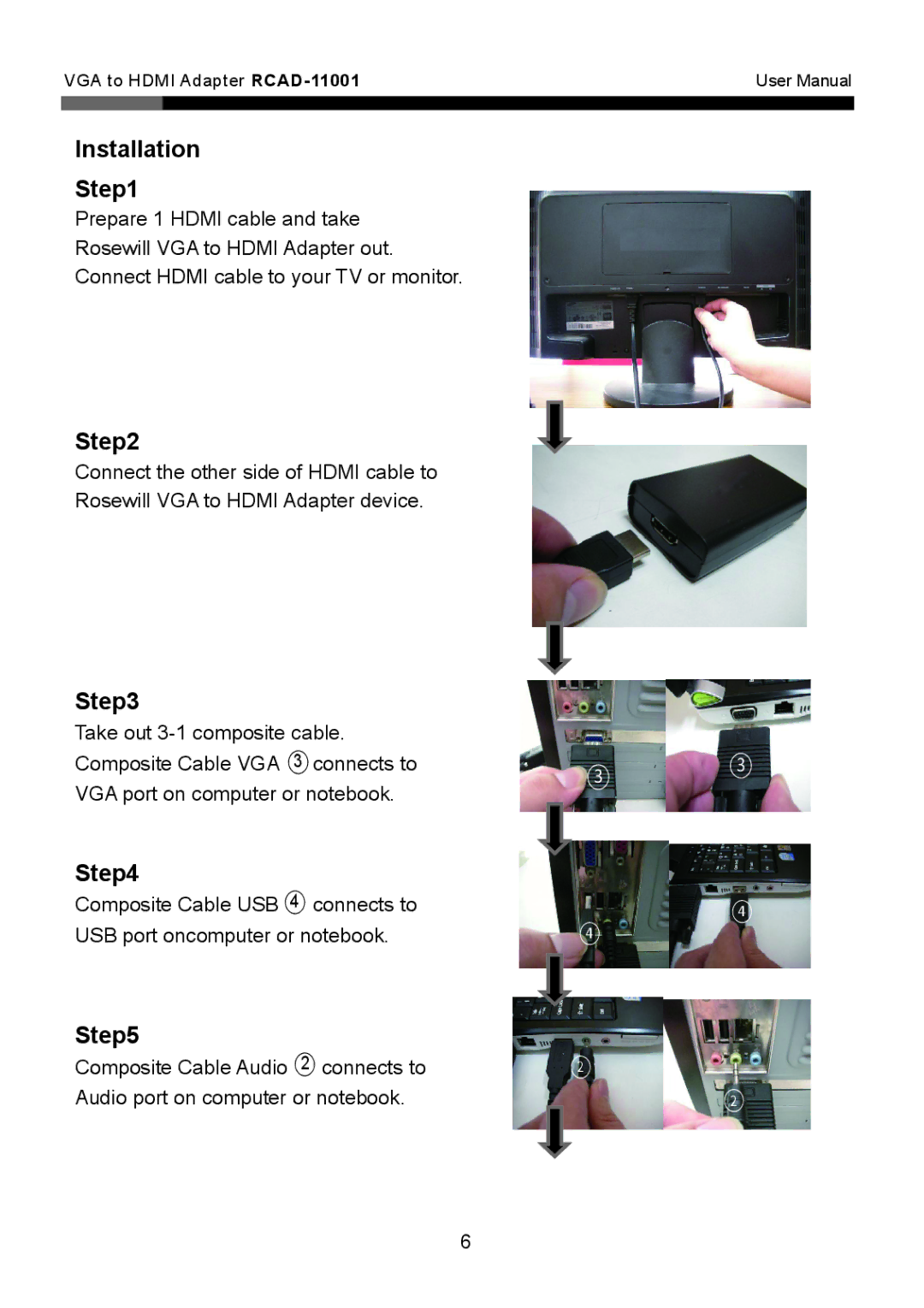 Rosewill RCAD-11001 user manual Installation 