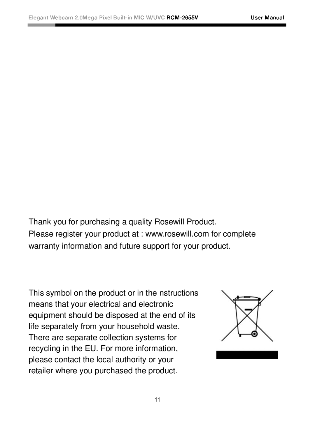 Rosewill rcm-2655-v user manual 