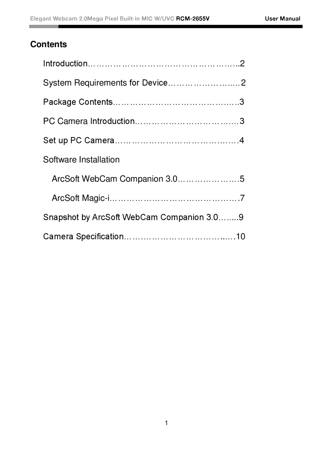 Rosewill rcm-2655-v user manual Contents 