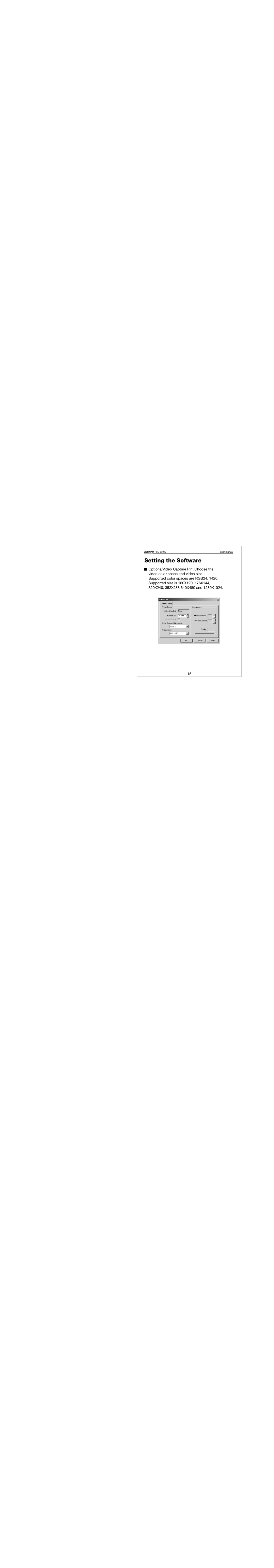 Rosewill RCM-3201V specifications Setting the Software 