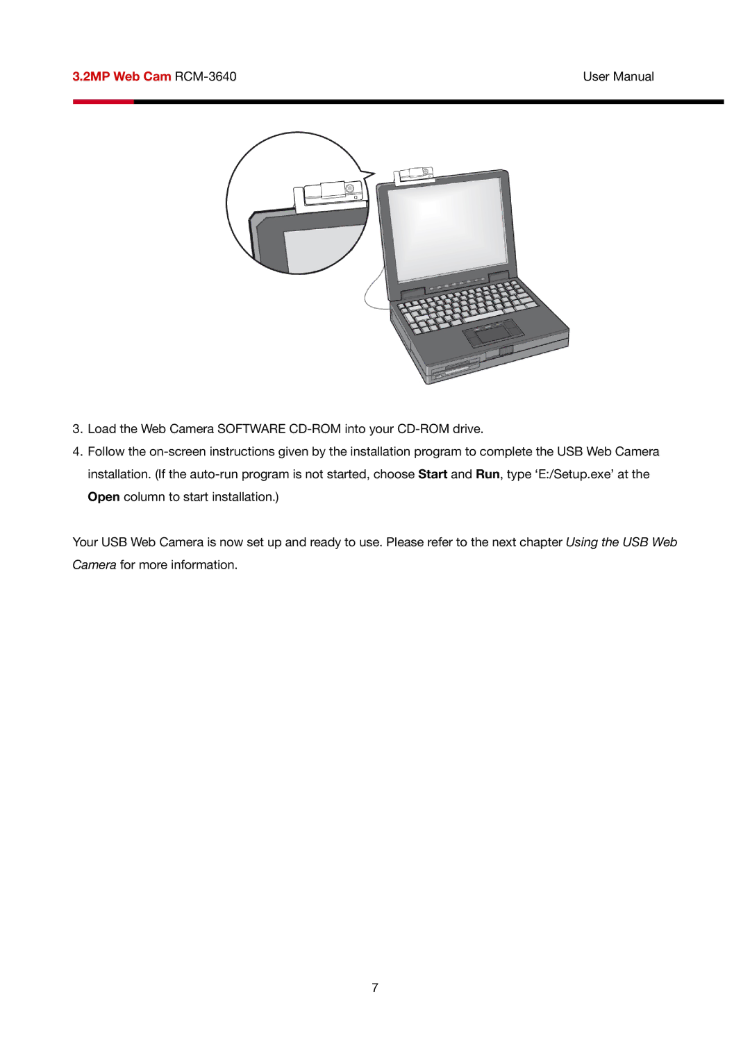 Rosewill user manual 2MP Web Cam RCM-3640 