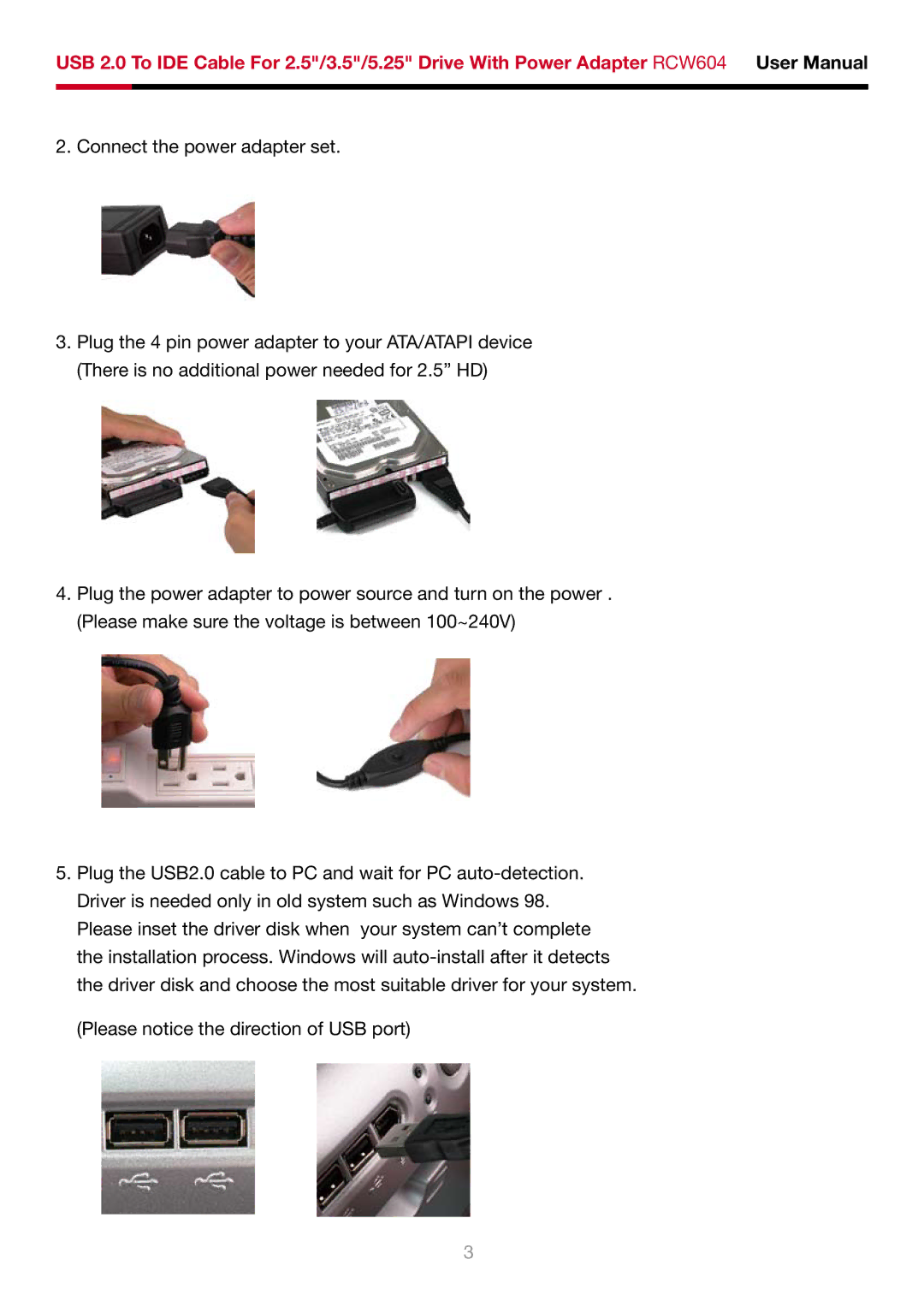 Rosewill RCW604 user manual 