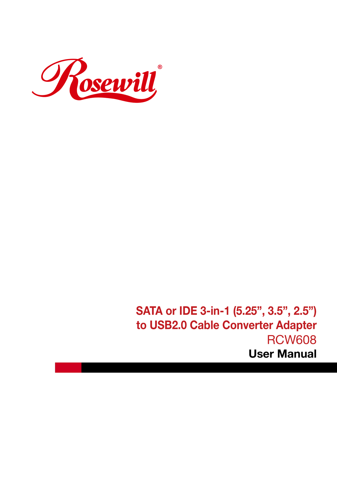 Rosewill RCW608 user manual 