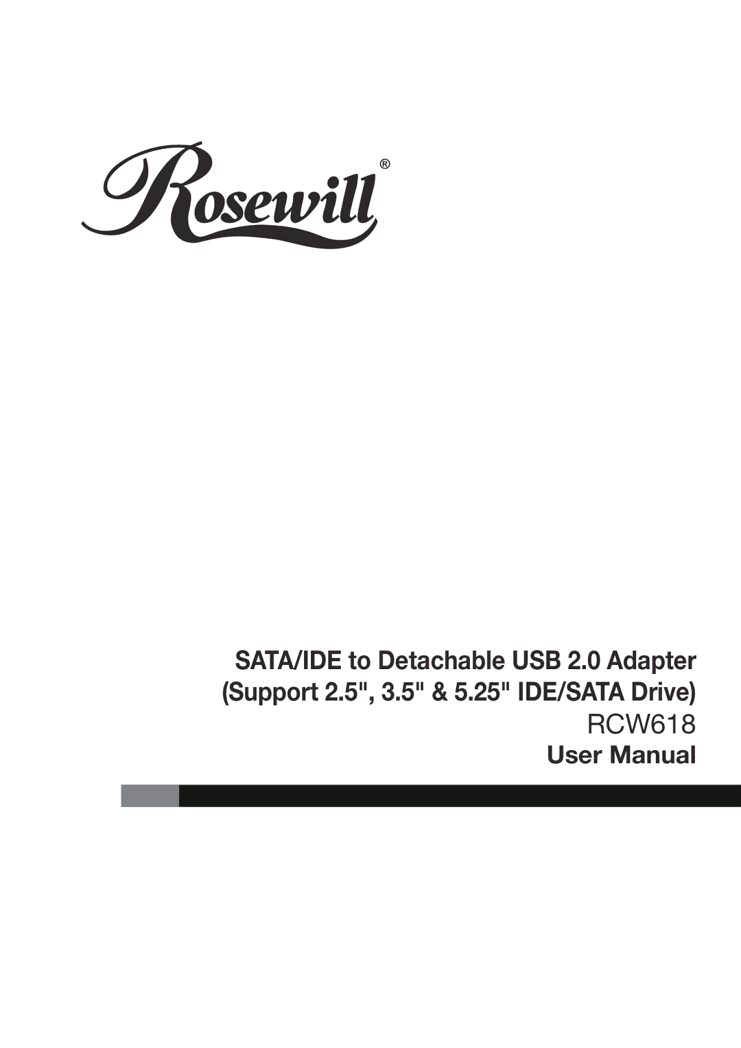 Rosewill RCW618 user manual 