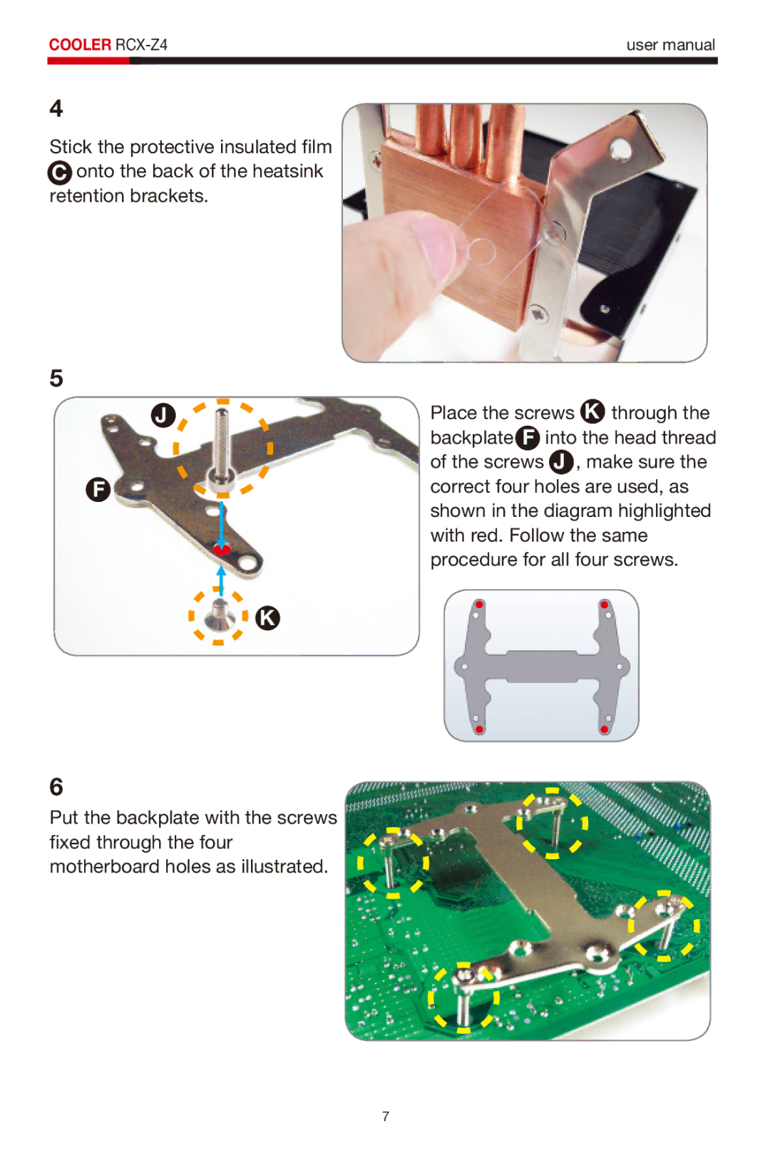 Rosewill user manual Cooler RCX-Z4 