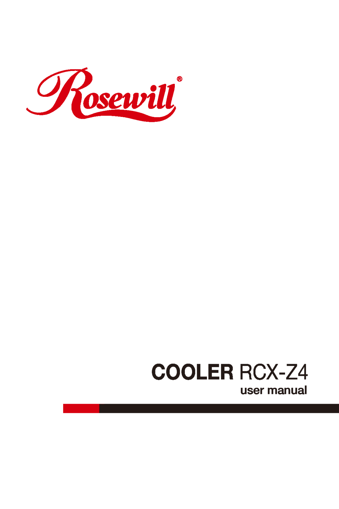 Rosewill user manual COOLER RCX-Z4 