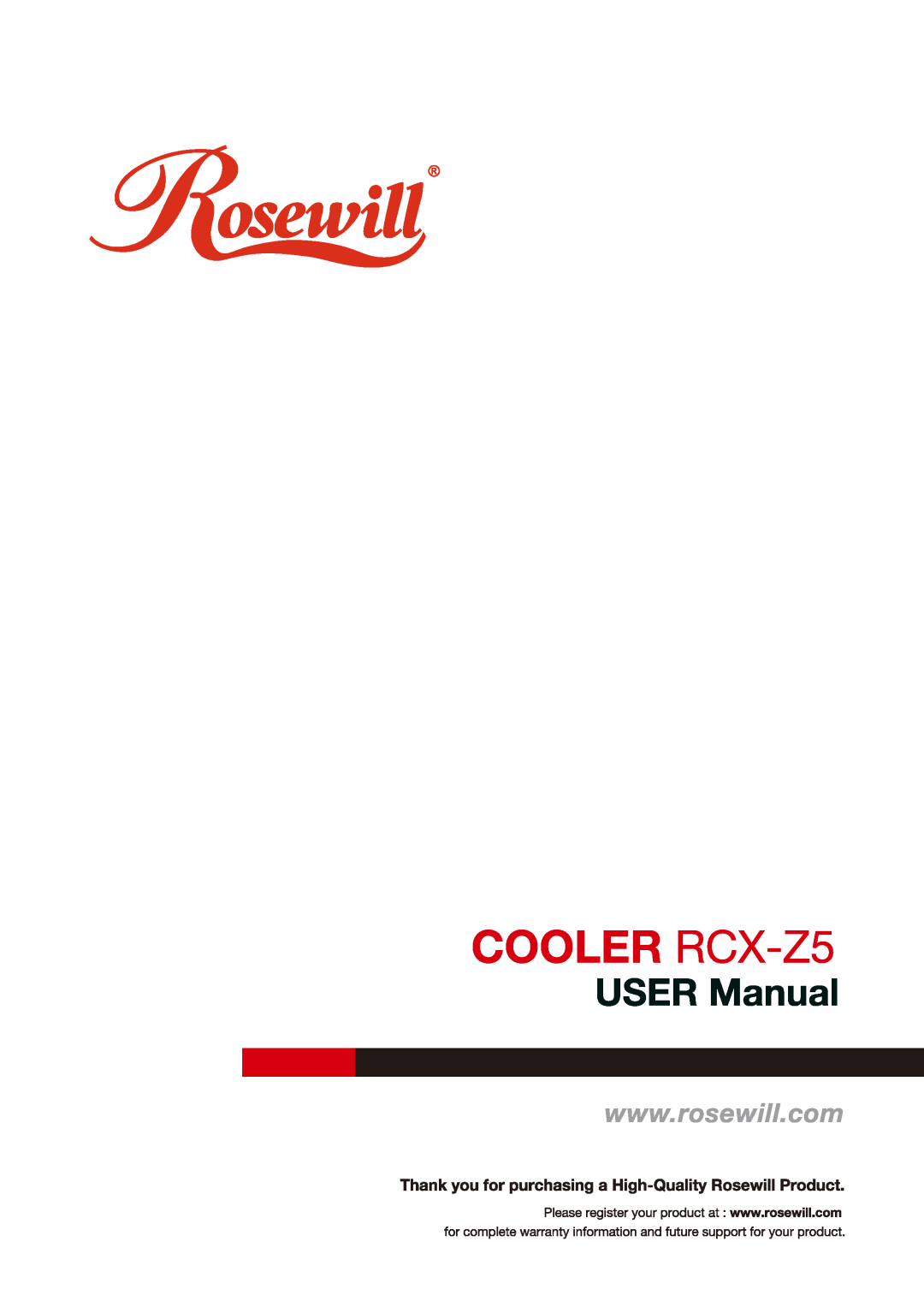 Rosewill RCX-Z5 manual 