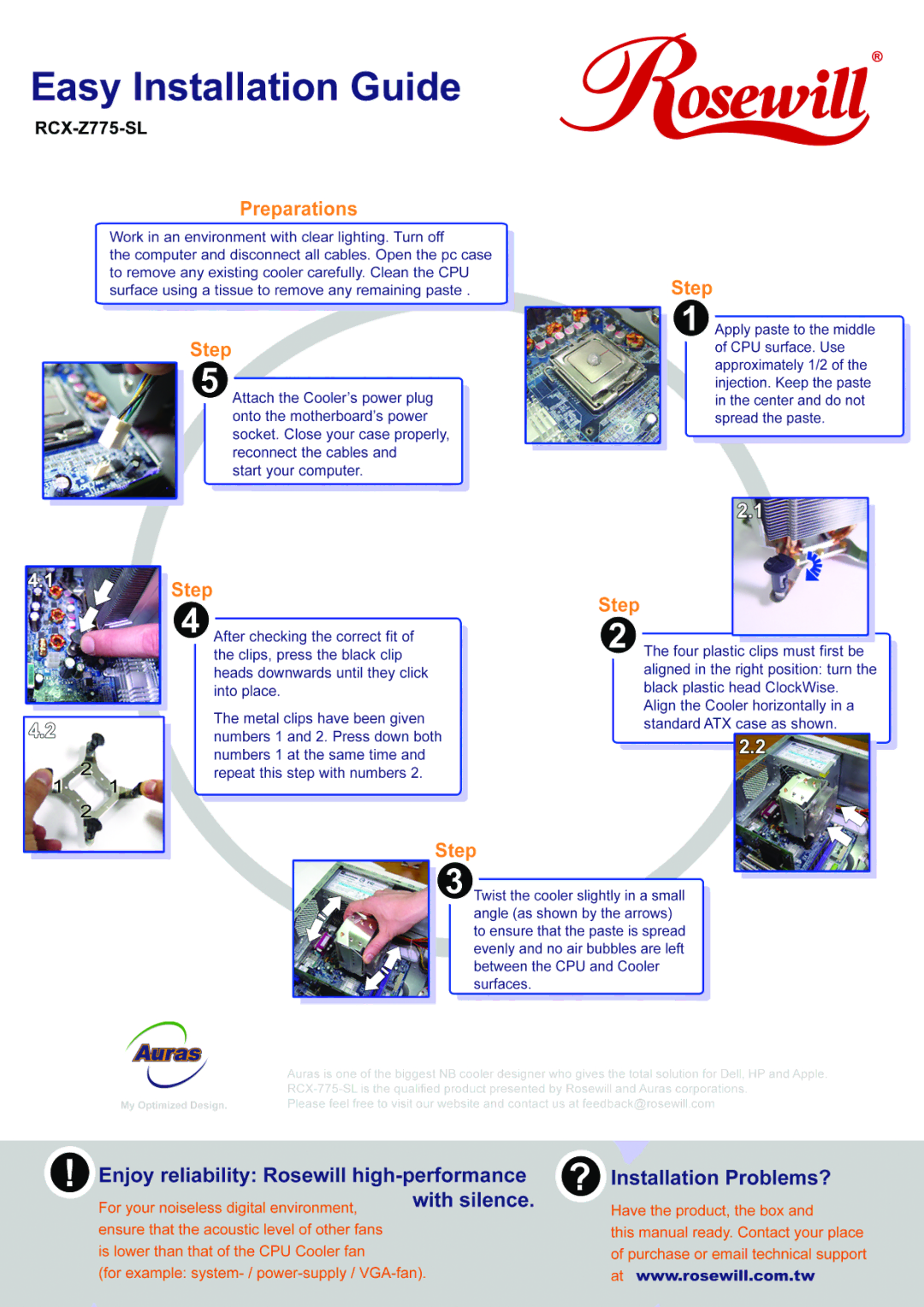 Rosewill RCX-Z775-SL user manual 