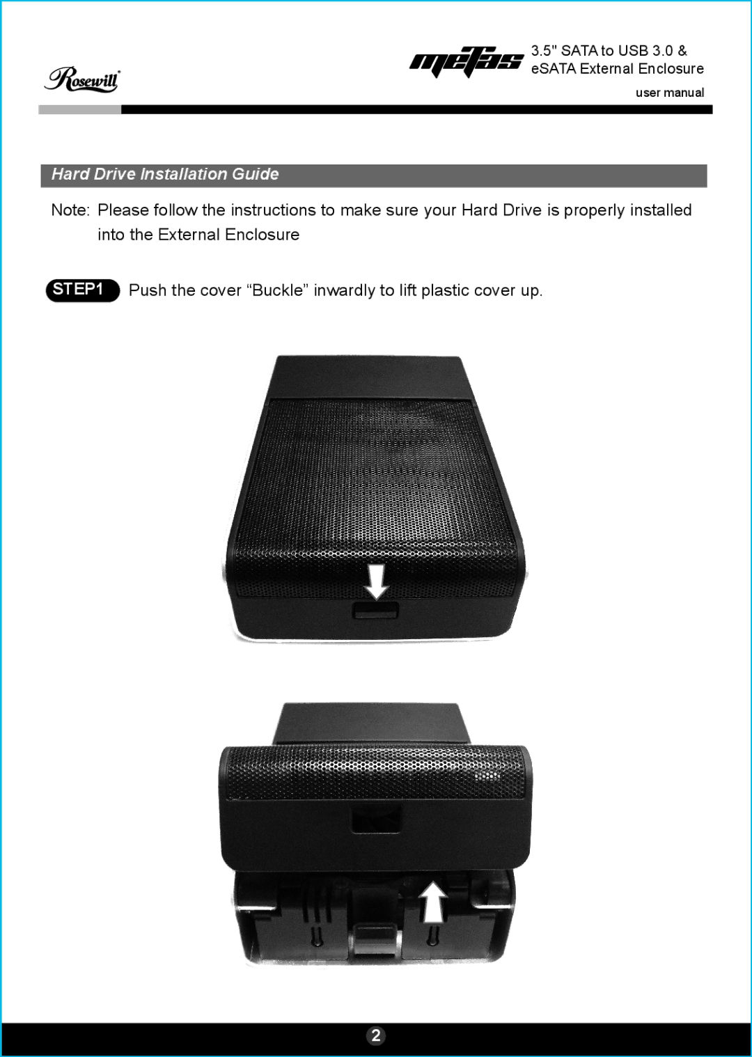 Rosewill RDEE-11001 user manual Sata to USB 