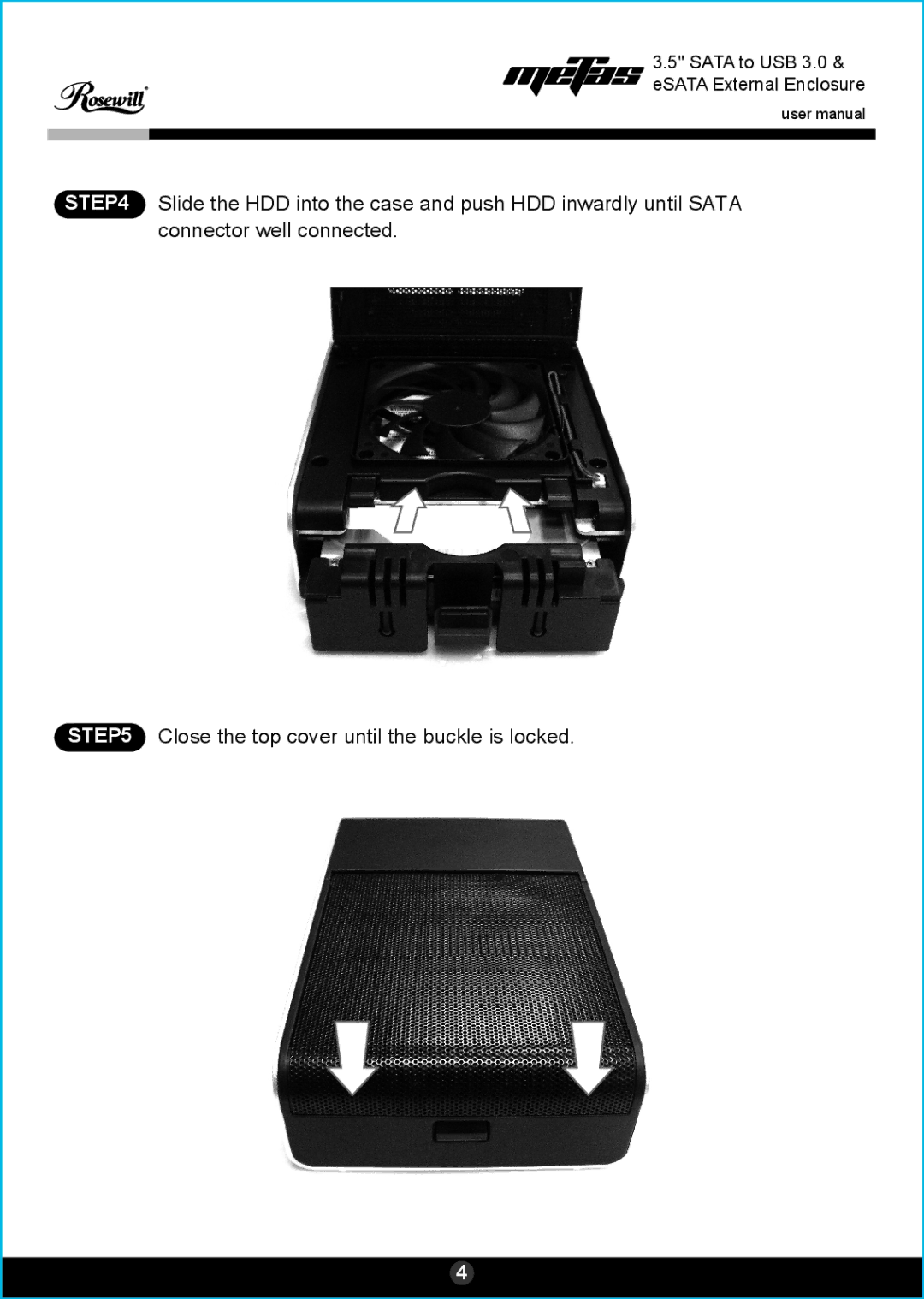 Rosewill RDEE-11001 user manual Sata to USB 