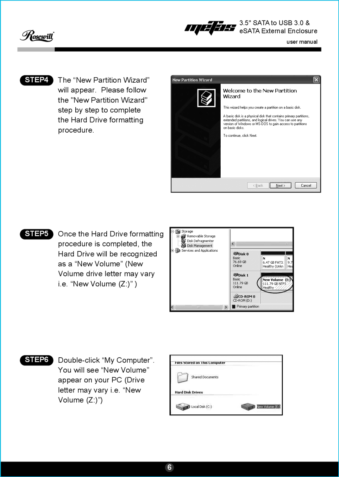 Rosewill RDEE-11001 user manual Sata to USB 