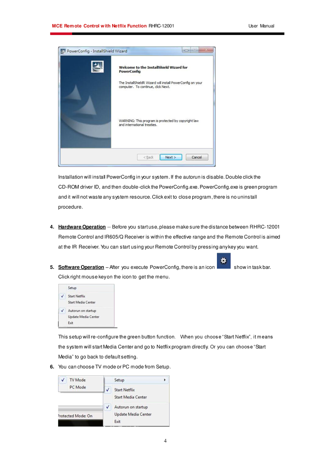 Rosewill RHRC-12001 user manual Show in task bar 