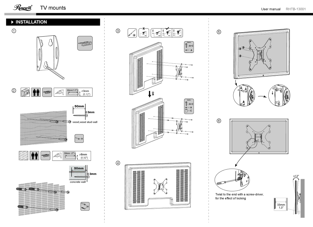 Rosewill RHTB-13001 user manual Installation 