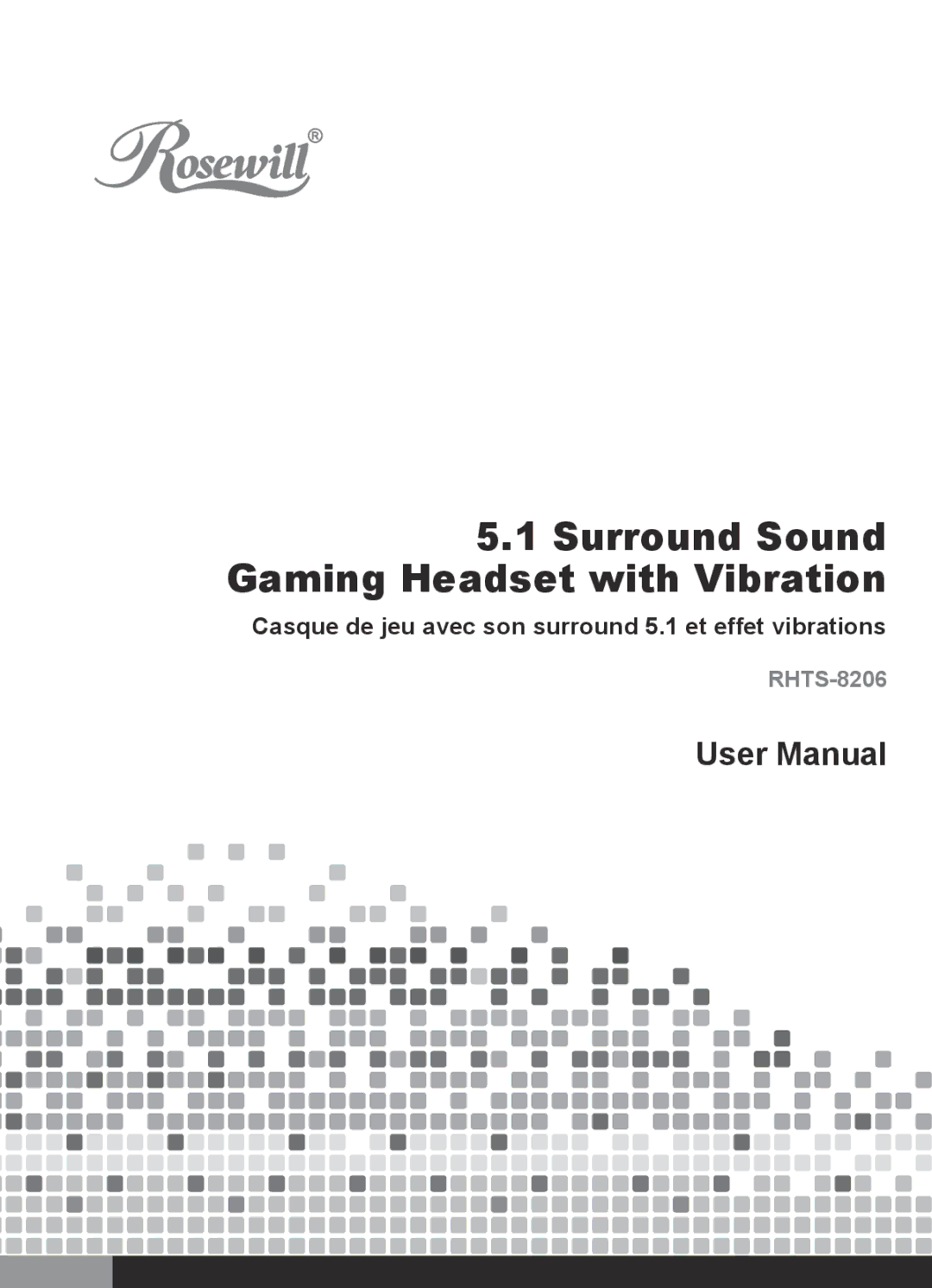 Rosewill RHTS-8206 user manual 1Surround Sound Gaming Headset with Vibration 