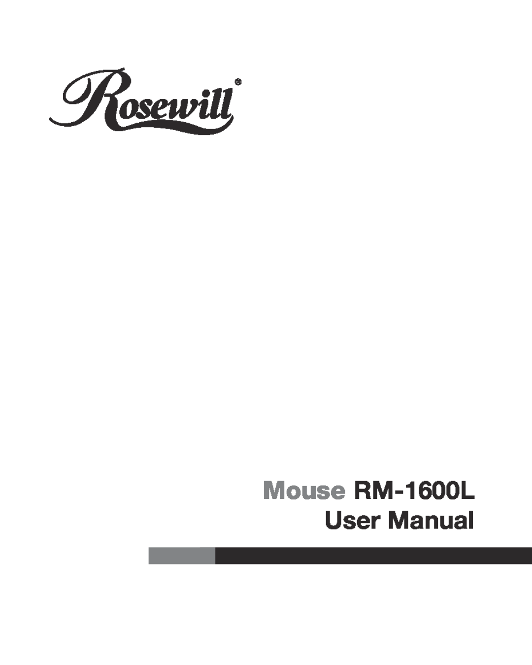 Rosewill RM-1600L user manual 