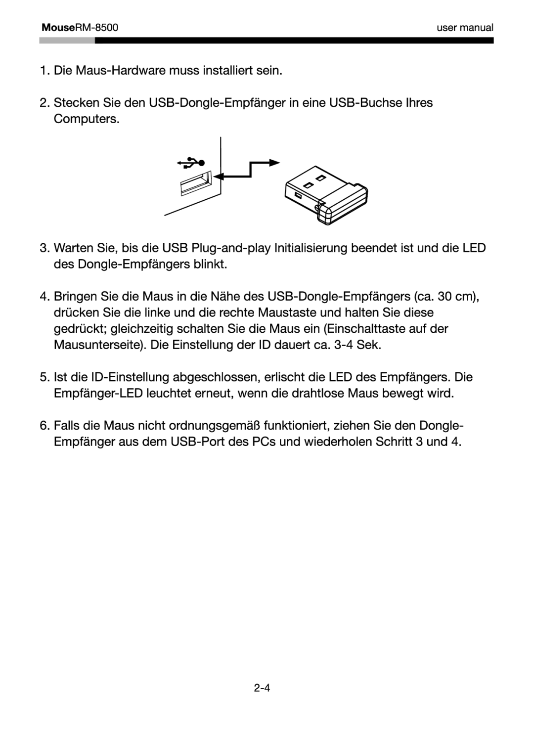 Rosewill RM-8500 user manual 