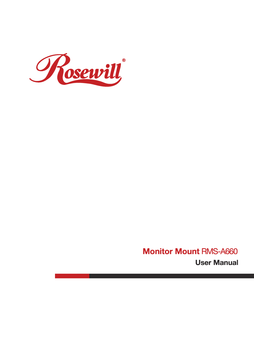 Rosewill user manual Monitor Mount RMS-A660 