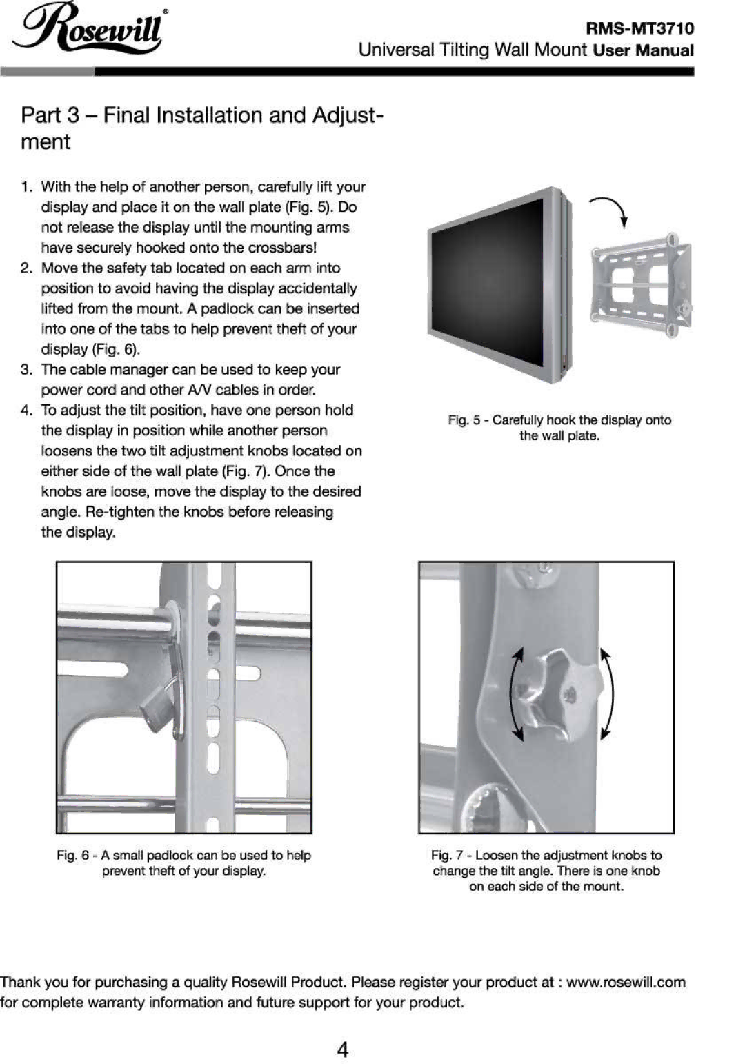 Rosewill RMS-MT3710 manual 