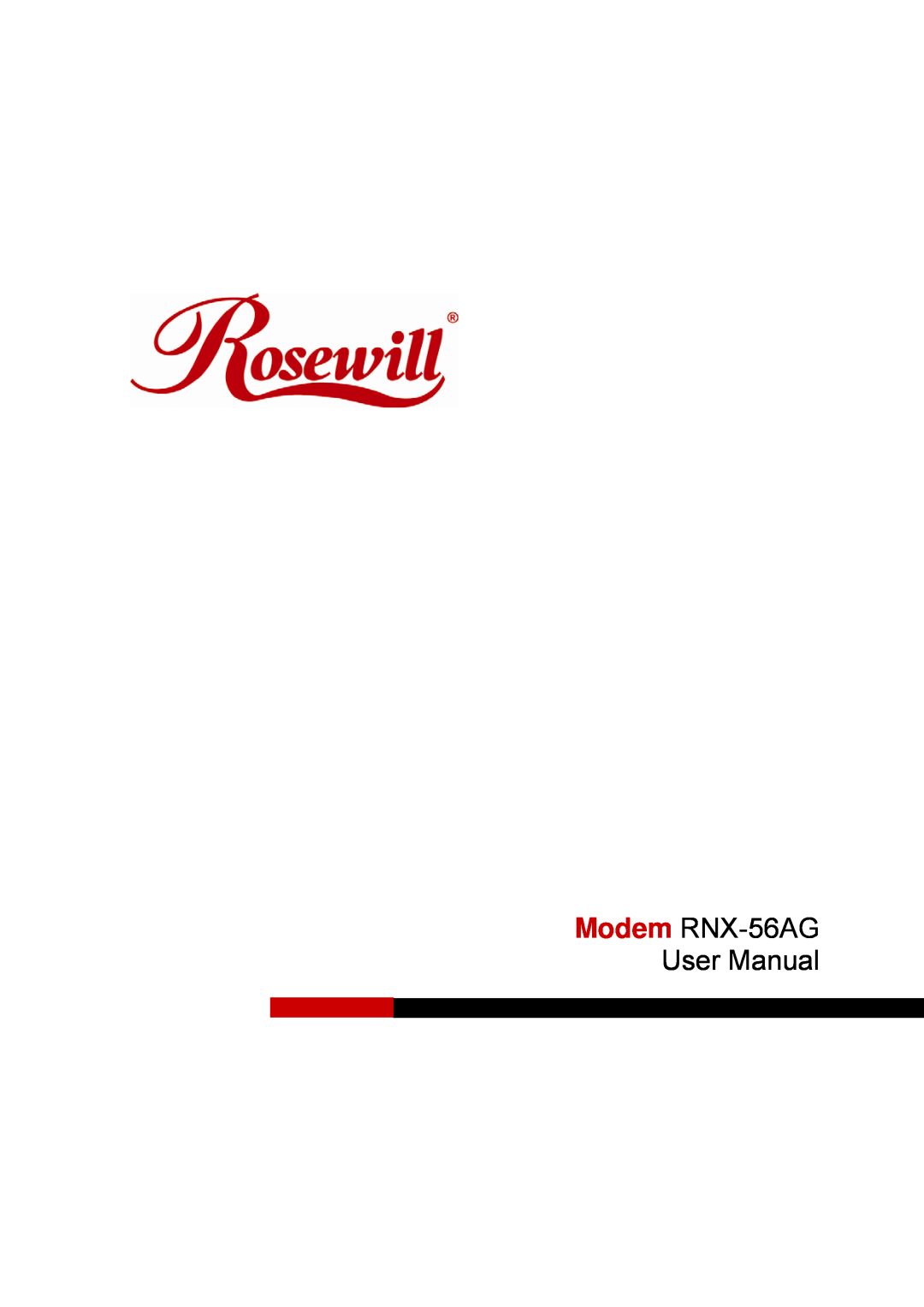 Rosewill user manual Modem RNX-56AG User Manual 