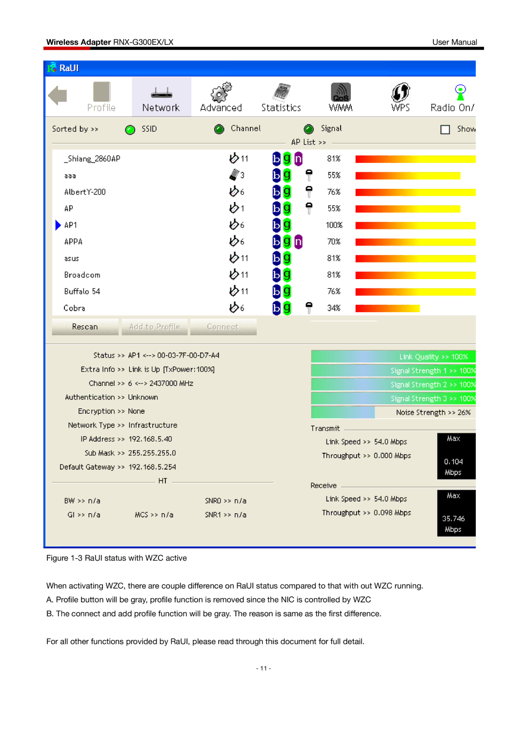 Rosewill RNX-G300EXLX user manual Wireless Adapter RNX-G300EX/LX 