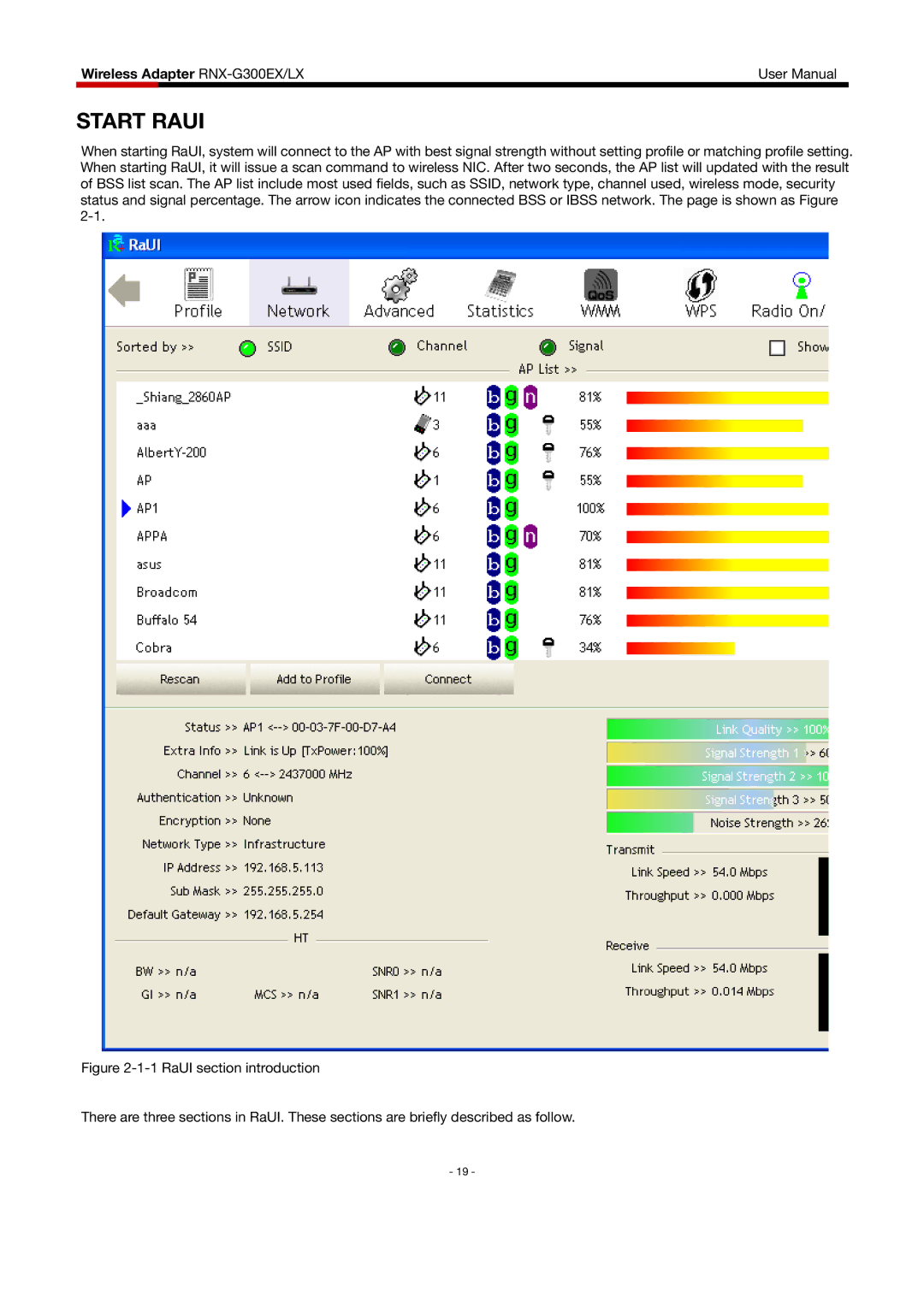 Rosewill RNX-G300EXLX user manual Start Raui 