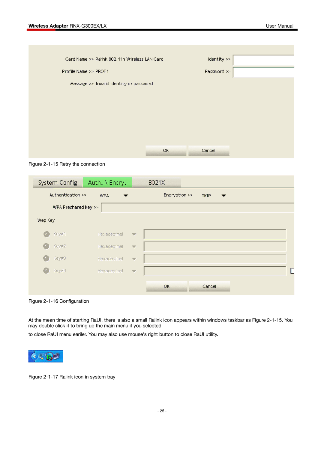 Rosewill RNX-G300EXLX user manual Retry the connection 