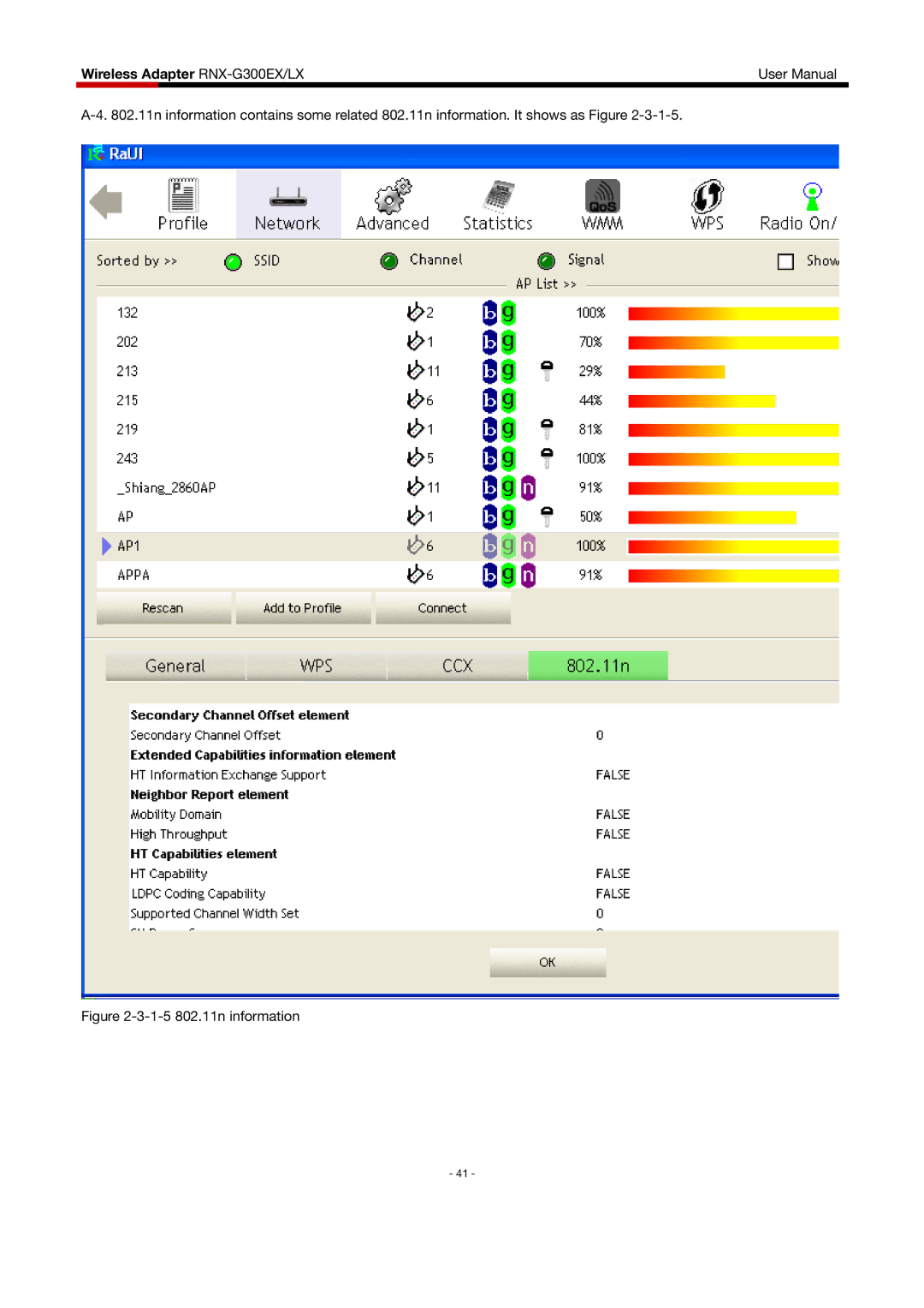 Rosewill RNX-G300EXLX user manual 1-5 802.11n information 