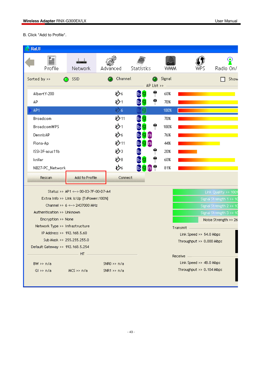 Rosewill RNX-G300EXLX user manual Click Add to Profile 