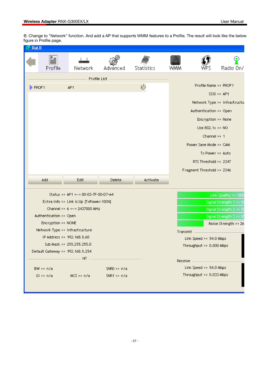 Rosewill RNX-G300EXLX user manual Wireless Adapter RNX-G300EX/LX 