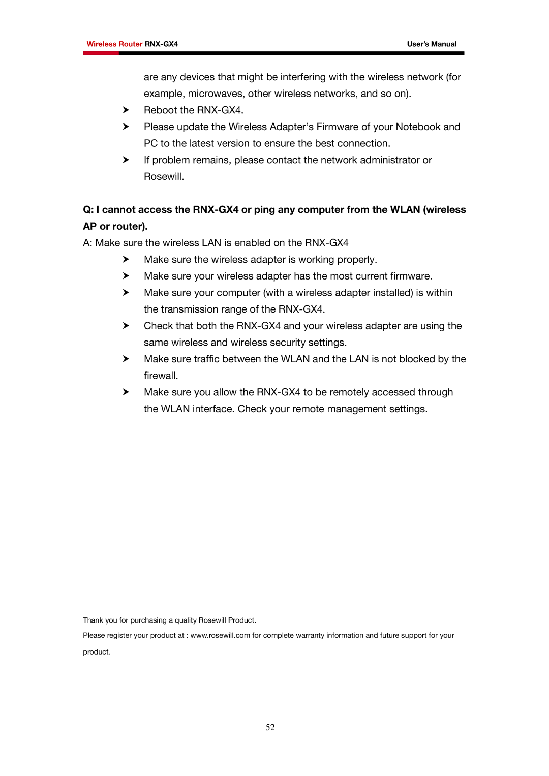 Rosewill RNX-GX4 user manual Thank you for purchasing a quality Rosewill Product 