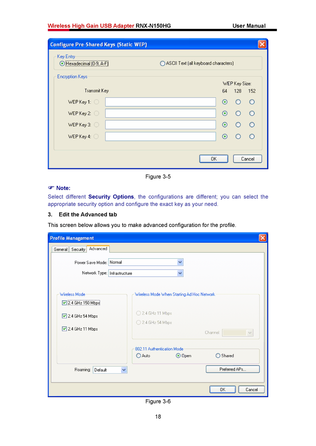 Rosewill RNX-N150HG user manual Edit the Advanced tab 