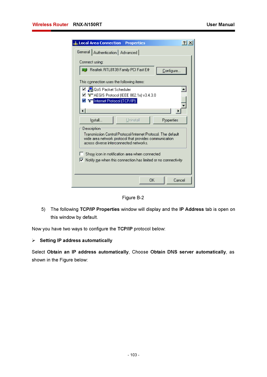 Rosewill RNX-N150RT user manual Shown in the Figure below 