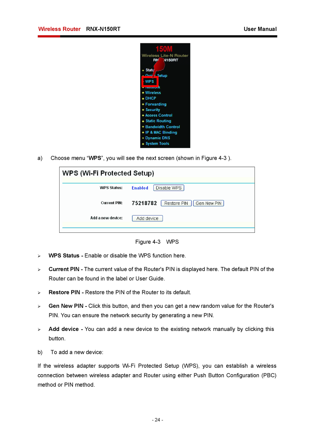 Rosewill user manual Wireless Router RNX-N150RT 