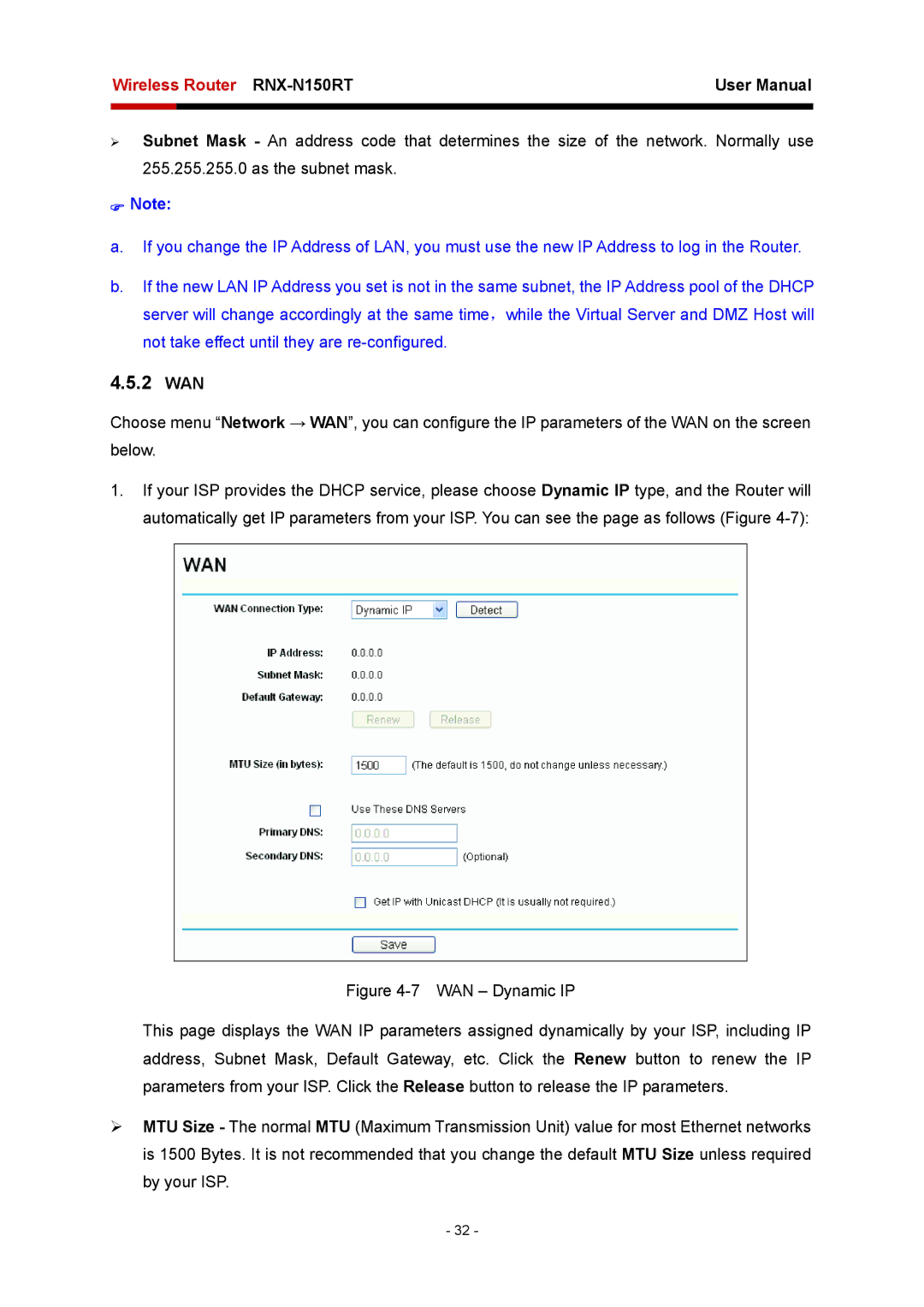 Rosewill RNX-N150RT user manual 2 WAN 