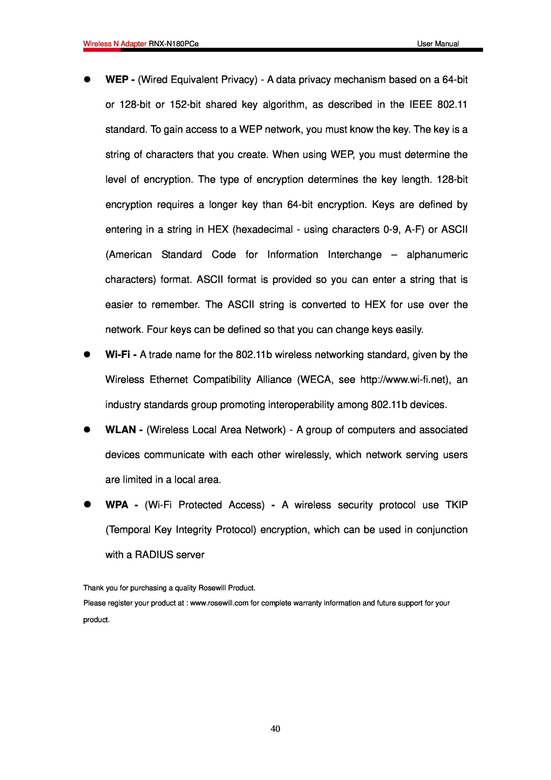 Rosewill RNX-N180PCE user manual 