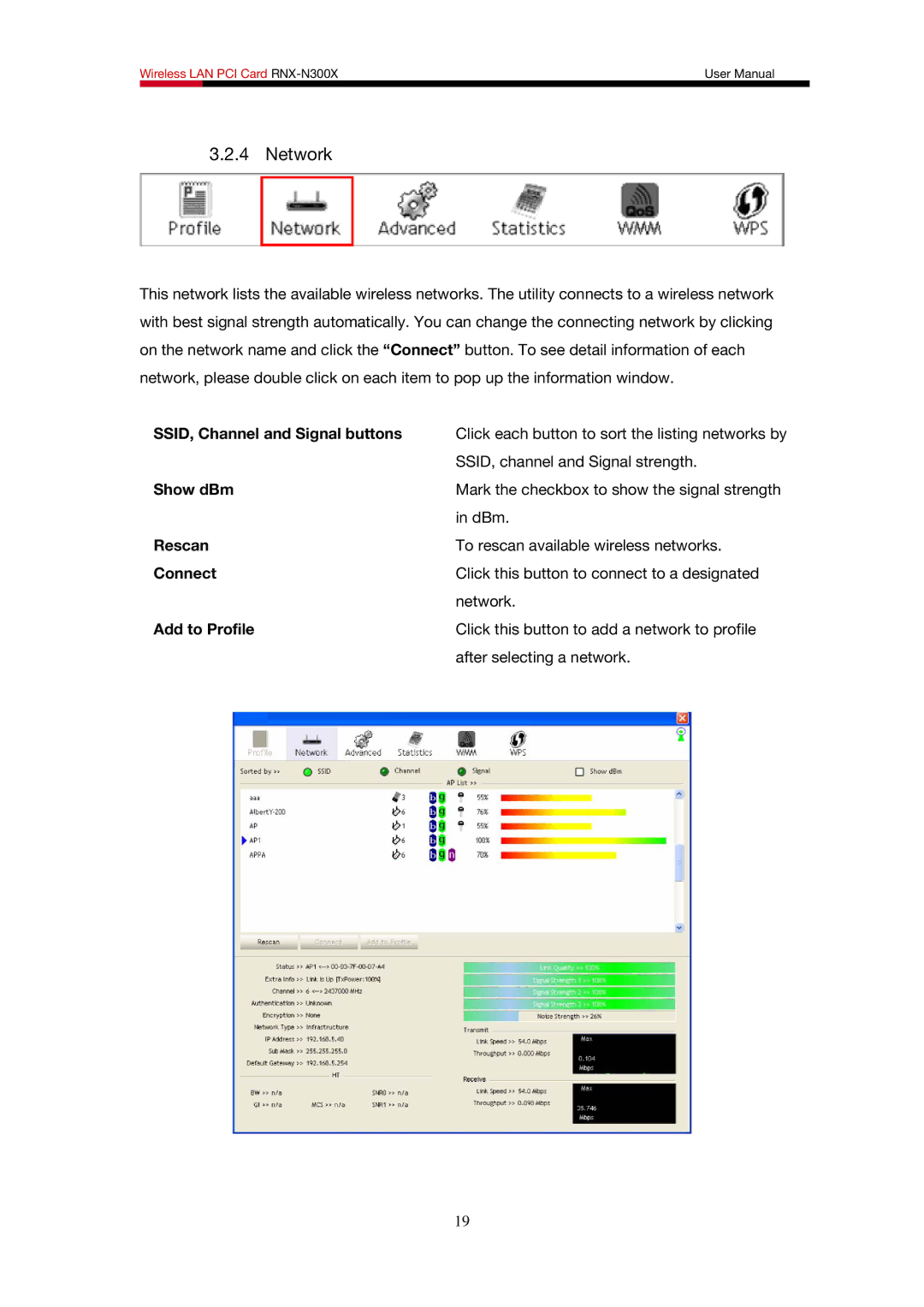 Rosewill RNX-N300X user manual Network 