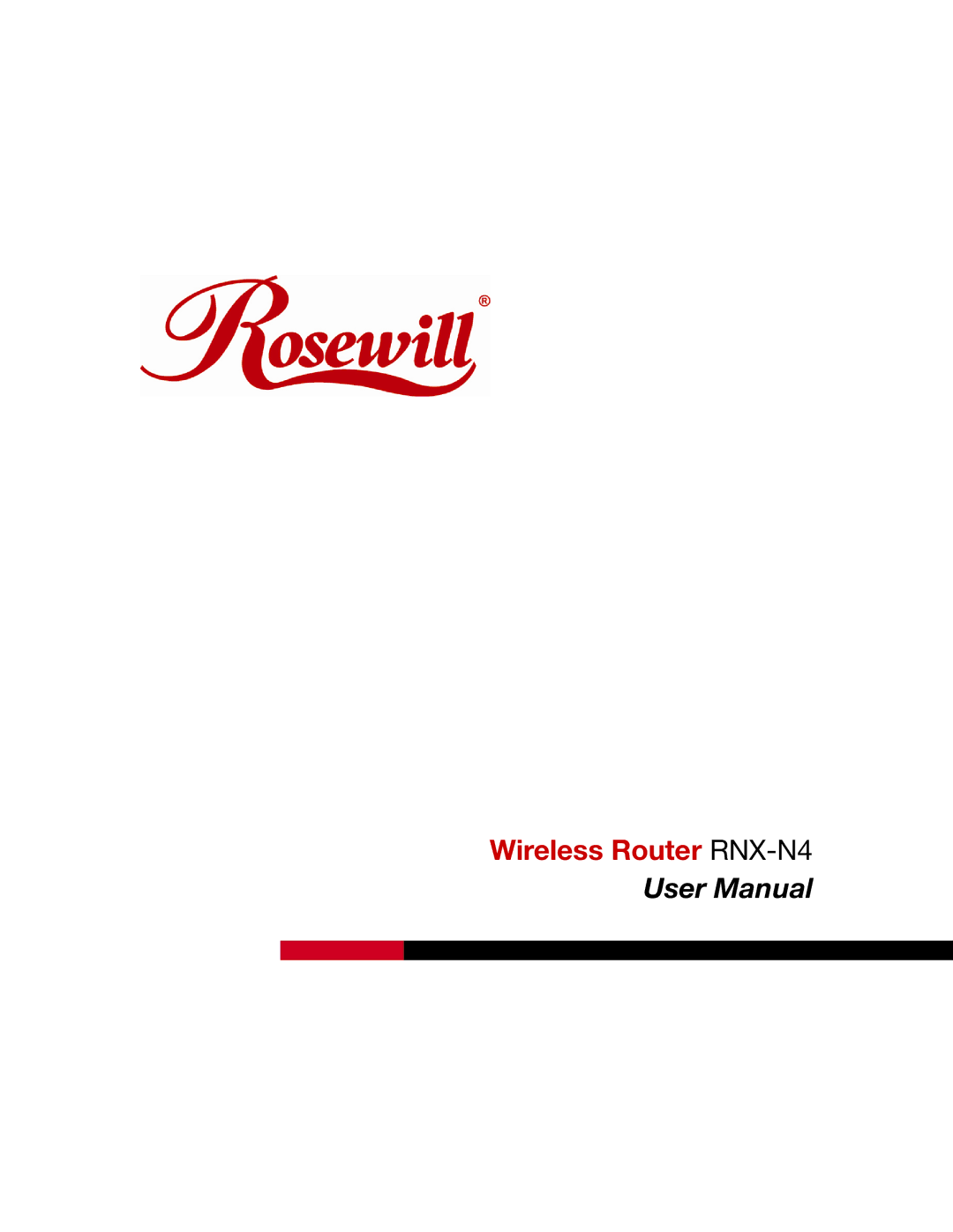 Rosewill user manual Wireless Router RNX-N4 